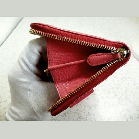 Prada large bow zippy wallet Authentic fragola - Picture 6 of 8
